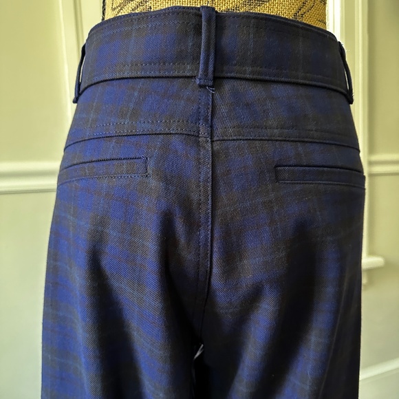 Zara navy blue plaid cotton cargo pants | size M / 28 - Picture 5 of 13